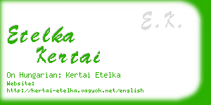 etelka kertai business card